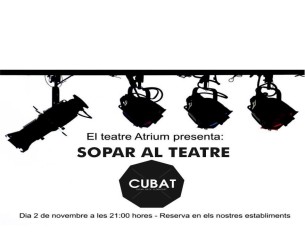 6é sopar, aquest cop al Teatre Atrium de Viladecans. Els començals varen poder disfrutar d'un fantastic sopar sentats a l'escenari del teatre, mentres nosaltres els cuiners , cuinavem desde la platea.